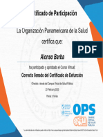 Curso Virtual Sobre El Correcto Llenado Del Certificado de Defunción, RELACSIS-Certificado de Aprobación 1847188