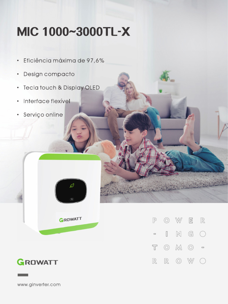 Datasheet Growatt Mic 1000 3000tl X Pdf