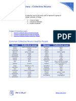 11 Plus Exam Preparation Vocabulary List Collective Names