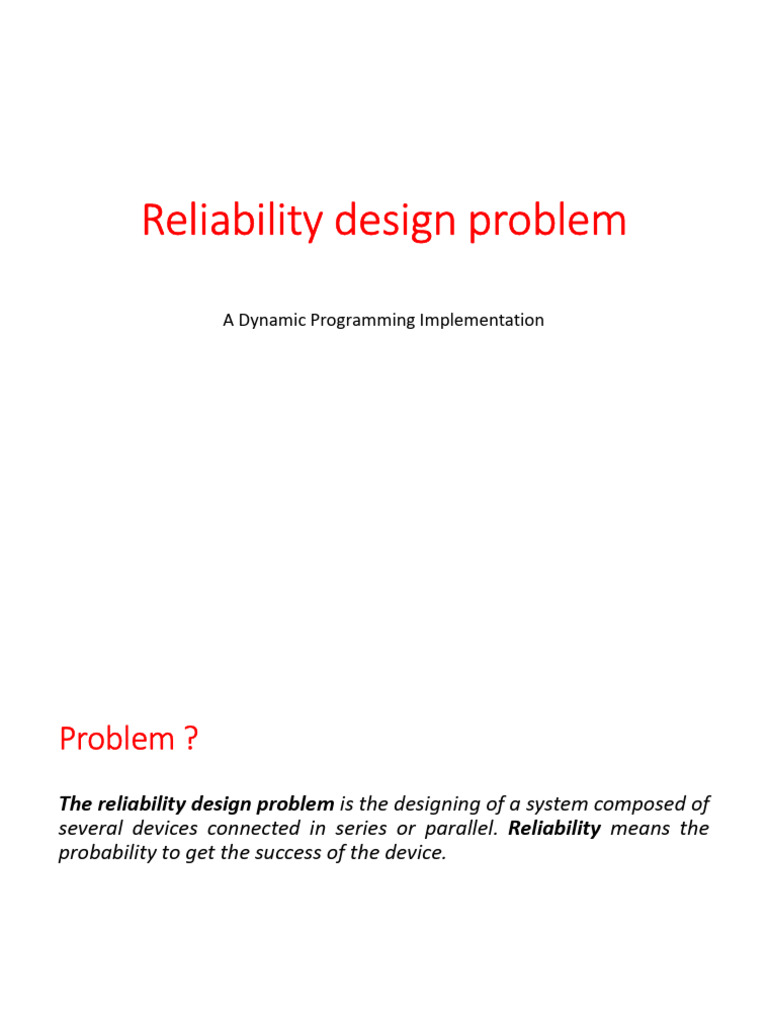 L21 Reliability Design DP | PDF | Reliability Engineering | Applied ...
