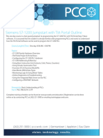 PCC Training Siemens S7 1200 Jumpstart With TIA Portal Training Outline 2021