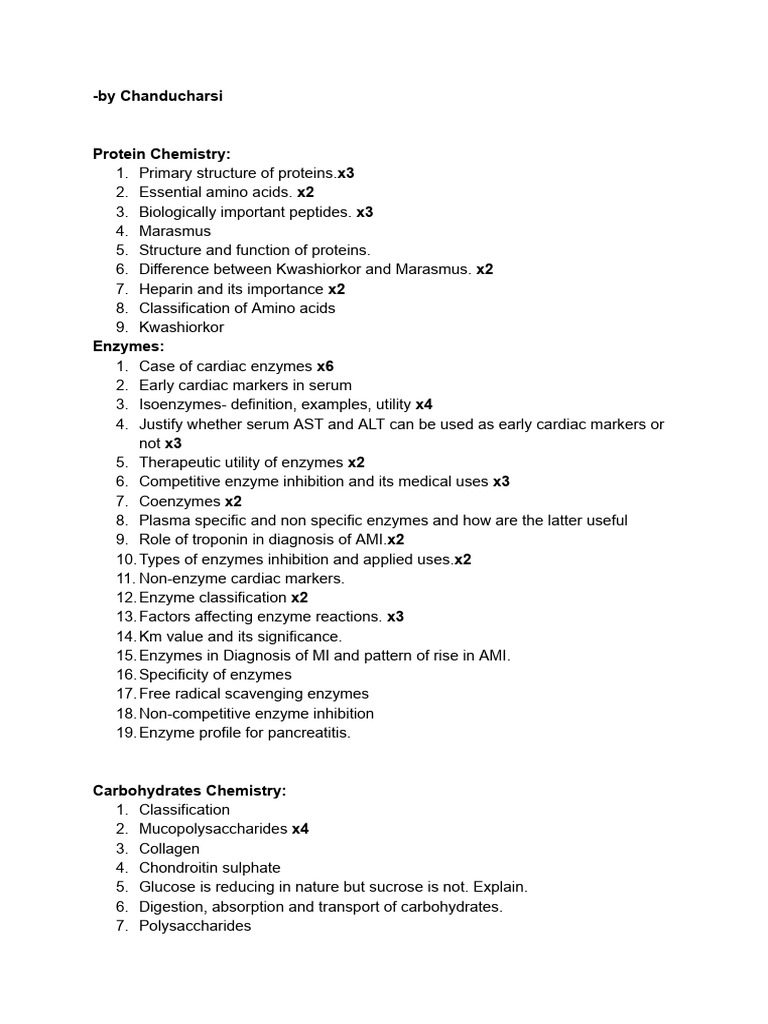 Biochemistry PYQ | PDF