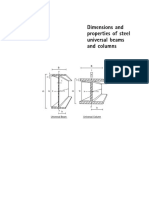 Dimensions and Properties of Steel Universal Beams and Columns