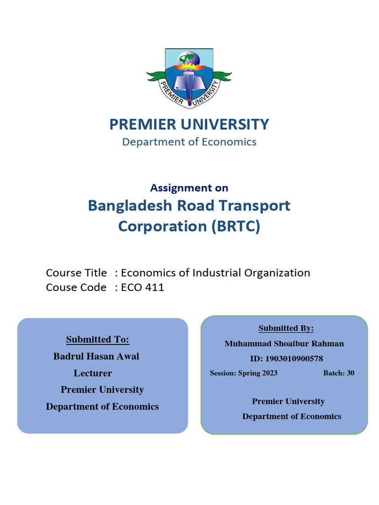 Overview of Bangladesh Road Transport Corporation | PDF