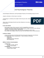 CC Notes Unit 2 - Biological and Psychological Theories
