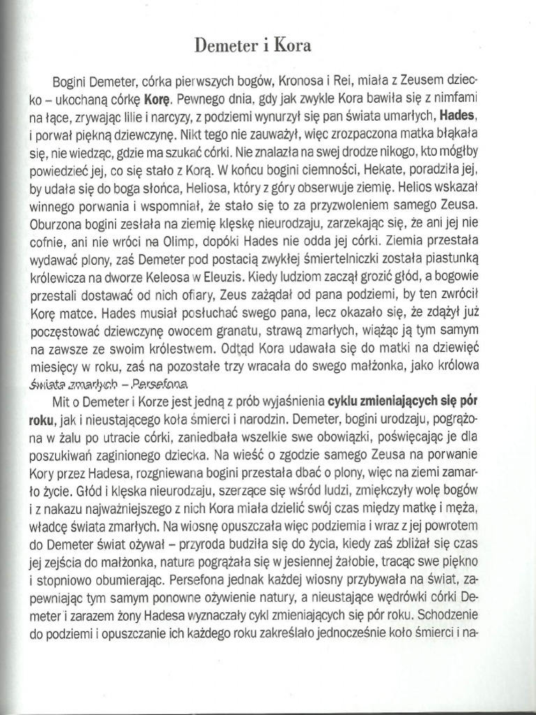 Demeter I Kora Klasa 5