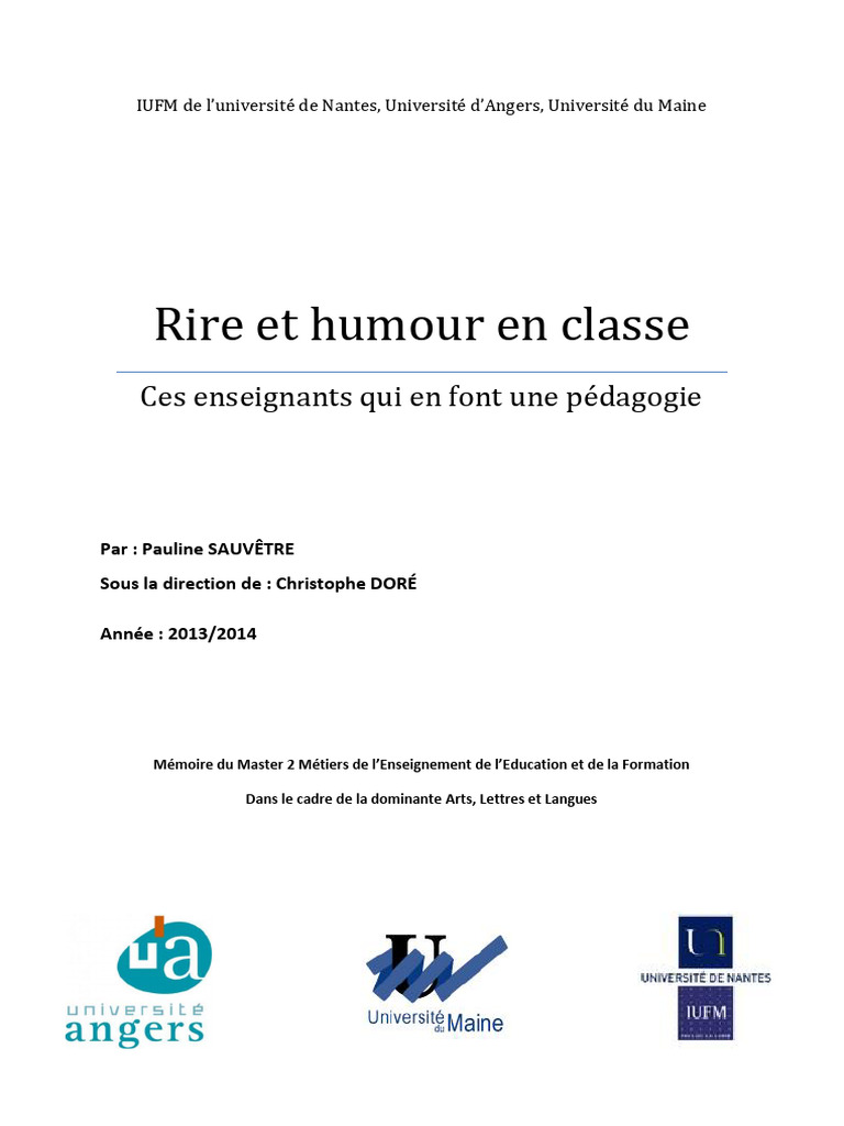 Humour et Rire en Pédagogie | PDF | Rire | Humour