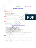 Alkyl Halides, Alcohol and Phenol