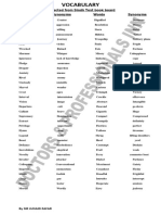 Doctors and Professionals Inn Vocabulary (Mcat)