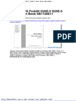 Doosan LPG Forklift G20e 5 G25e 5 G30e 5 Part Book Sb1128e11