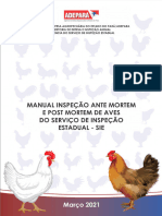 Manual Inspeção Ante Mortem e Post Mortem de Aves Do Serviço de Inspeção Estadual - Sie - Final
