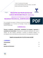 Convoca Propuestas de Cursos Intersemestrales Extracurriculares Jun 2023 DEP Psicologia UNAM