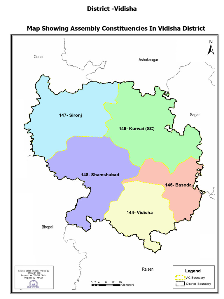 Vidisha District Assembly Map | PDF