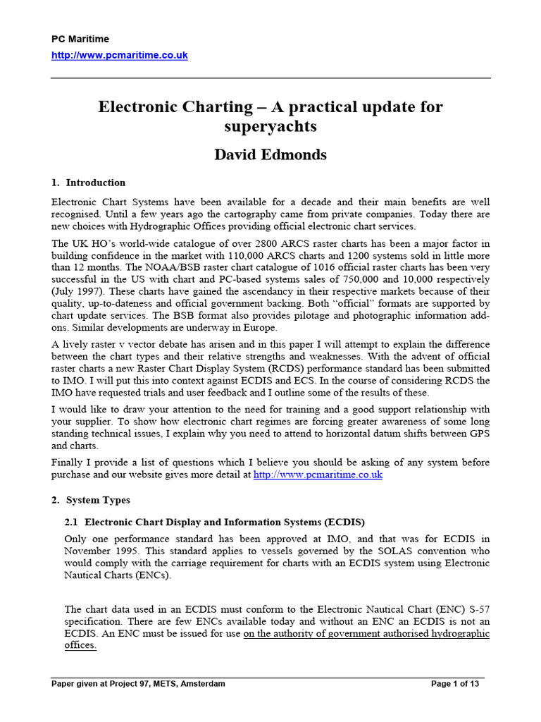 A Practical Update To Electronic Charting PDF