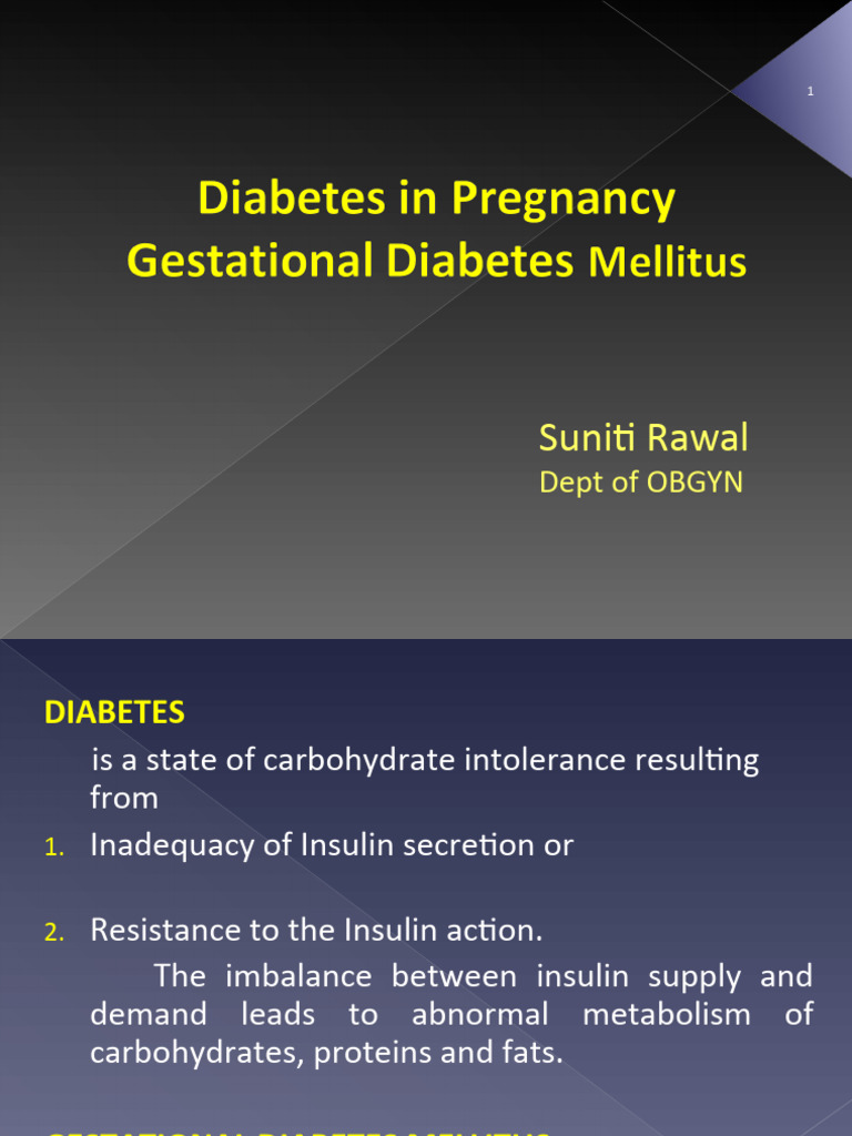 Diabetes in Pregnancy | PDF | Gestational Diabetes | Diabetes