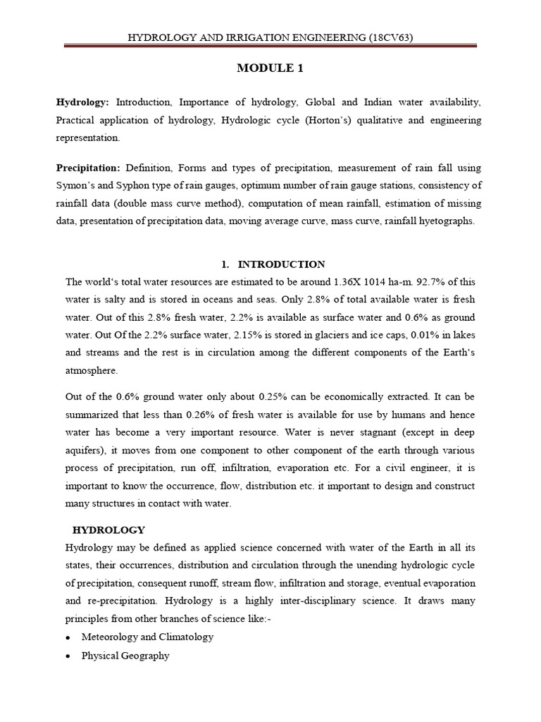 Hydrology Pdf Precipitation Surface Runoff