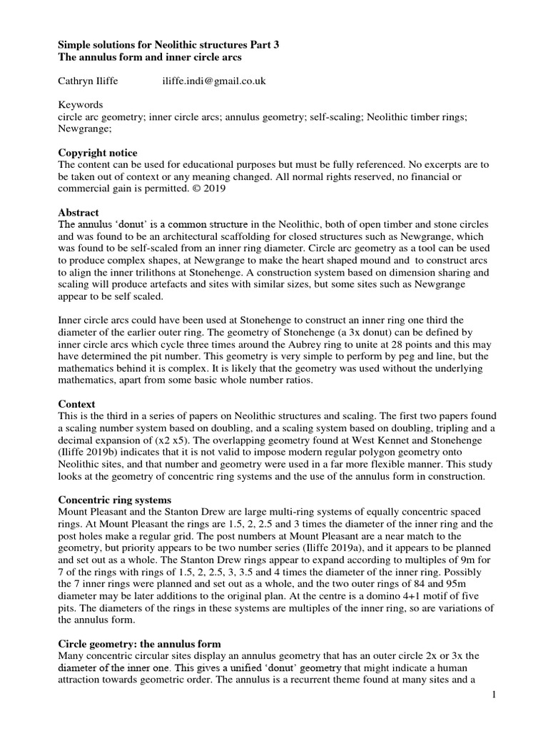 Simple solutions for neolithic constructions 3 pdf circle stonehenge