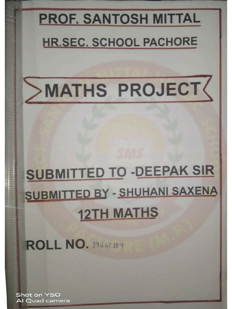 Maths Project For Class 2