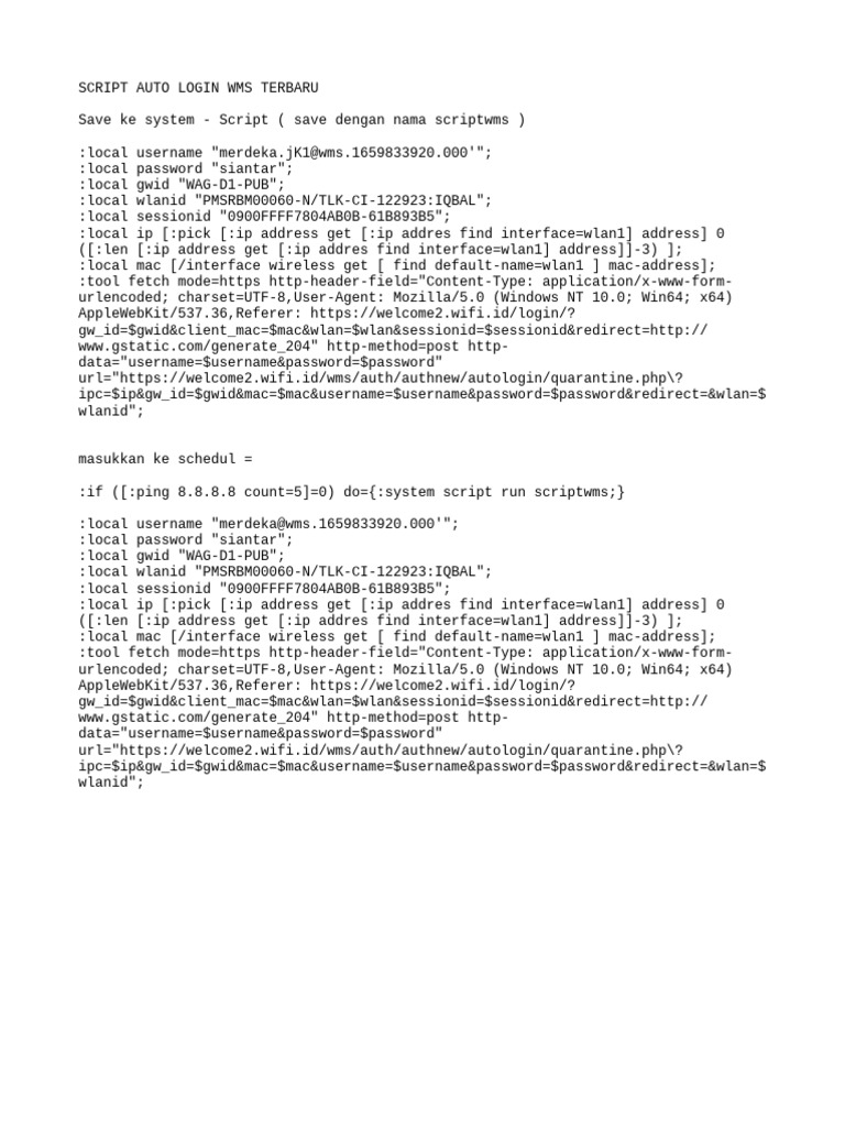 Script auto wms terbaru pdf
