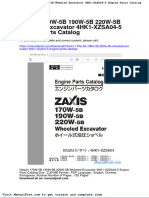 Hitachi 170w 5b 190w 5b 220w 5b Wheeled Excavator 4hk1 Xzsa04 5 Engine Parts Catalog