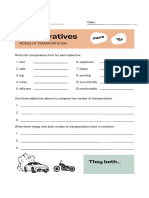 Orange and Green Comparative Adjectives Worksheet