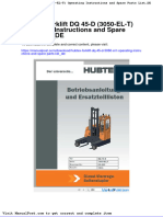 Hubtex Forklift DQ 45 D 3050 El T Operating Instructions and Spare Parts List de