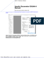 Hitachi Hydraulic Excavator Ex200 5 Technical Manual