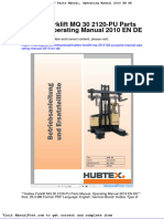 Hubtex Forklift MQ 30 2120 Pu Parts Manual Operating Manual 2010 en de