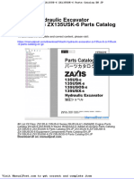 Hitachi Hydraulic Excavator Zx135us 6 Zx135usk 6 Parts Catalog en JP