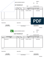 Asset - Transfer Slip