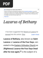 Lazarus of Bethany - Wikipedia