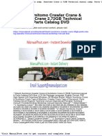 Hitachi Sumitomo Crawler Crane 22gb Parts Catalog Operator Manual Technical Manual Workshop Manual DVD