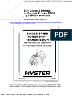 Hyster Forklift Class 5 Internal Combustion Engine Trucks k006 h6ft h7ft Service Manuals