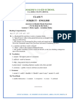 Class 5 English Study Material (Reader Book and Grammar Exercises)