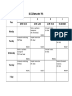 BSCS7 Timetable