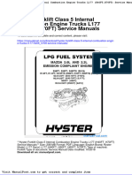 Hyster Forklift Class 5 Internal Combustion Engine Trucks l177 h40ft h70ft Service Manuals