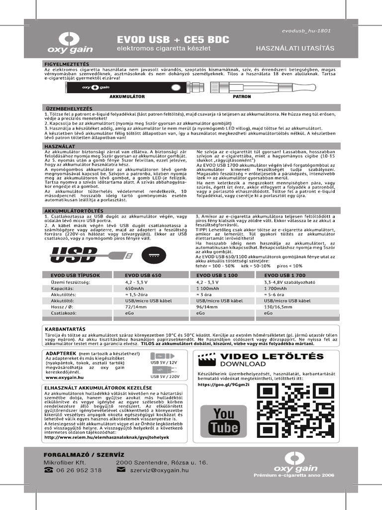 Evodusb Hu 1801 | PDF