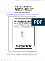 Hyster Forklift Class 5 Internal Combustion Engine Trucks s005 h80 h120ft Service Manuals