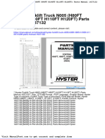 Hyster Forklift Truck n005 h80ft h90ft h100ft h110ft h120ft Parts Manual 1637132