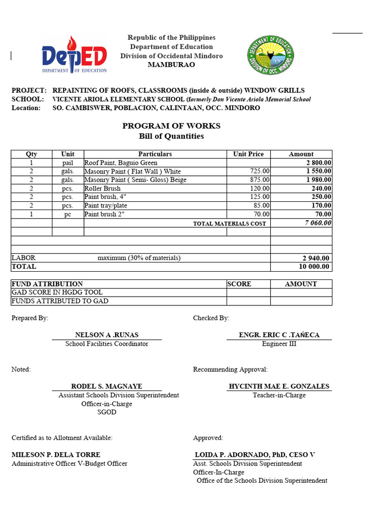 2024 Program of Works Repainting PDF