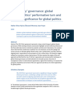 Incantatory Governance Global Climate Politics Performative Turn and Its Wider Significance For Global Politics