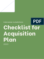 Acquisition Checklist