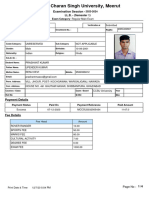 Chaudhary Charan Singh University, Meerut: Examination Session