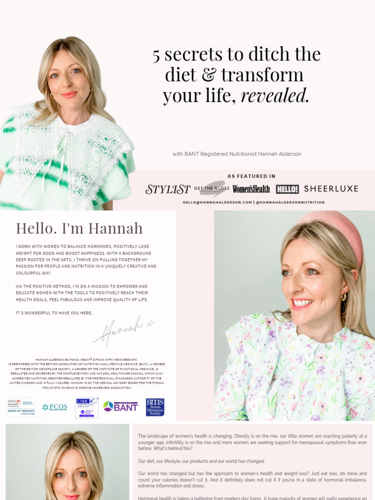 5 Secrets To Ditch The Diet & Transform Your Life, Revealed PDF Fat