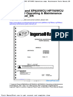 Ingersoll Rand Xp825wcu Hp750wcu Xp750wcu Operating Maintenance Parts Manual en