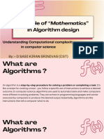 The Role of Mathematics in Algorithm Design