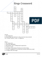 Archstatutory Spelling List Crossword Pack