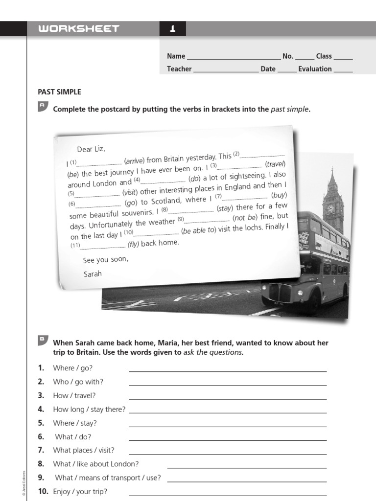 Past Simple - Sentences | PDF