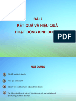 Chương 7. Kết Quả Và Hiệu Quả Hoạt Động Kinh Doanh