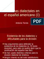 Las Zonas Dialectales en El Español Americano (I)